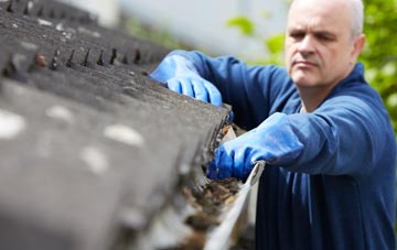 cleaning and inspecting High Street roofs